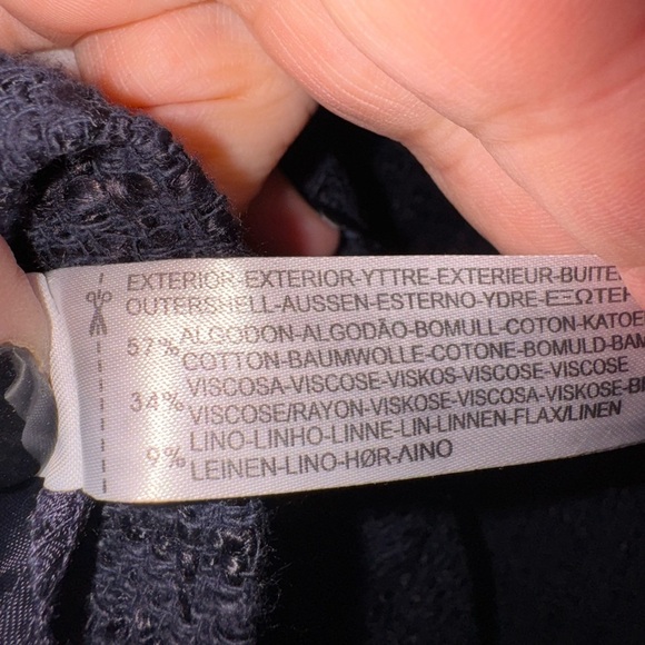 Massimo Dutti Woman Navy Blue Skirt Button Front Closure Size 36|26 - Picture 5 of 6